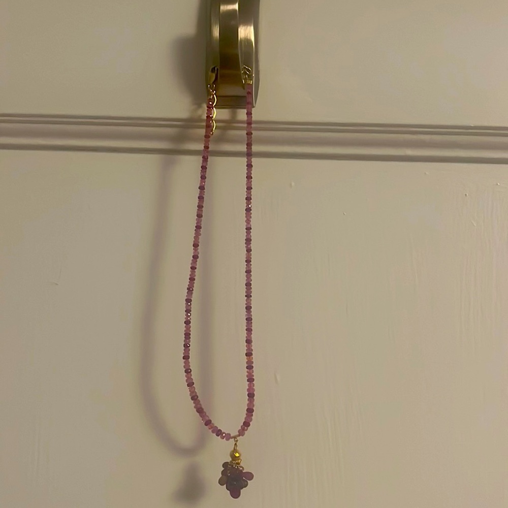 Galleria J. Antonio necklace with gemstone cluster pendant